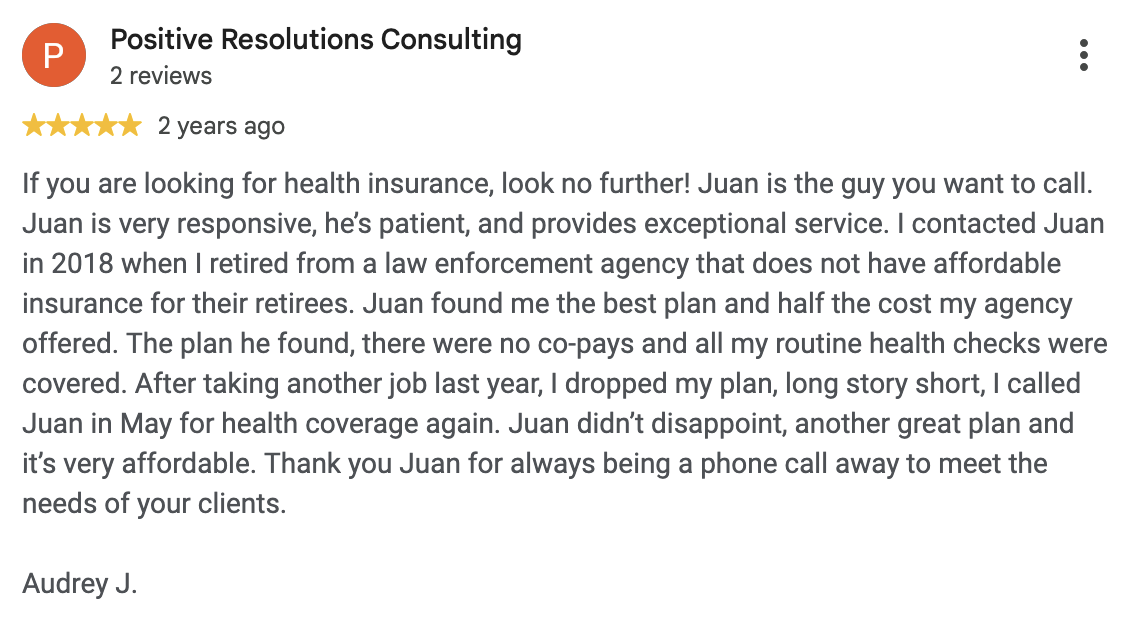 review from Positive Resolutions Consulting