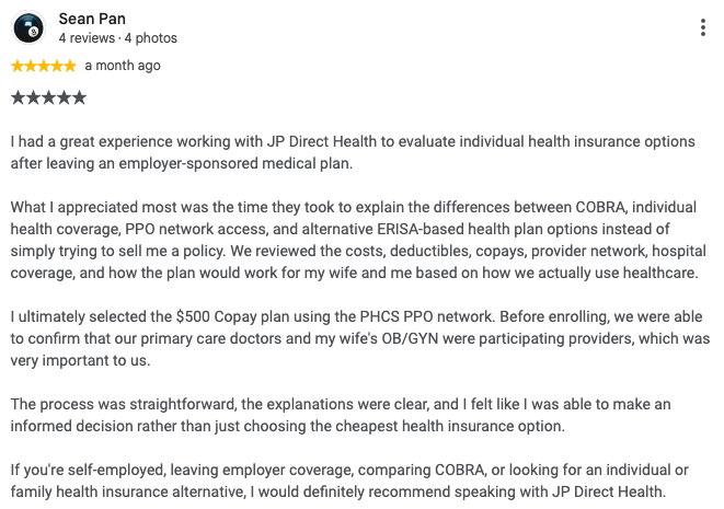 review from Sean P.